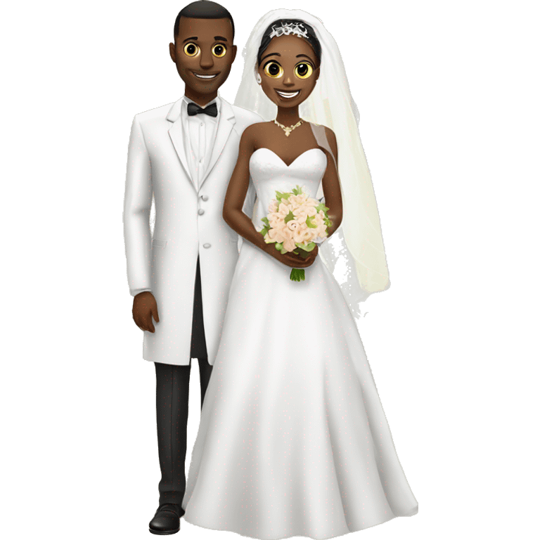 nigeria wedding full body  cartoon african generator  emoji