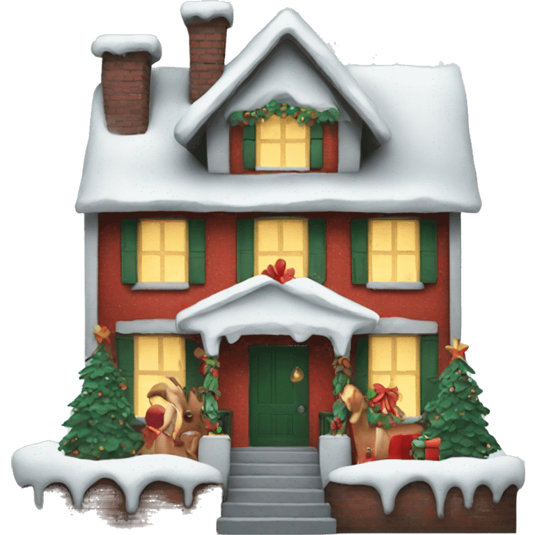 christmas house  emoji