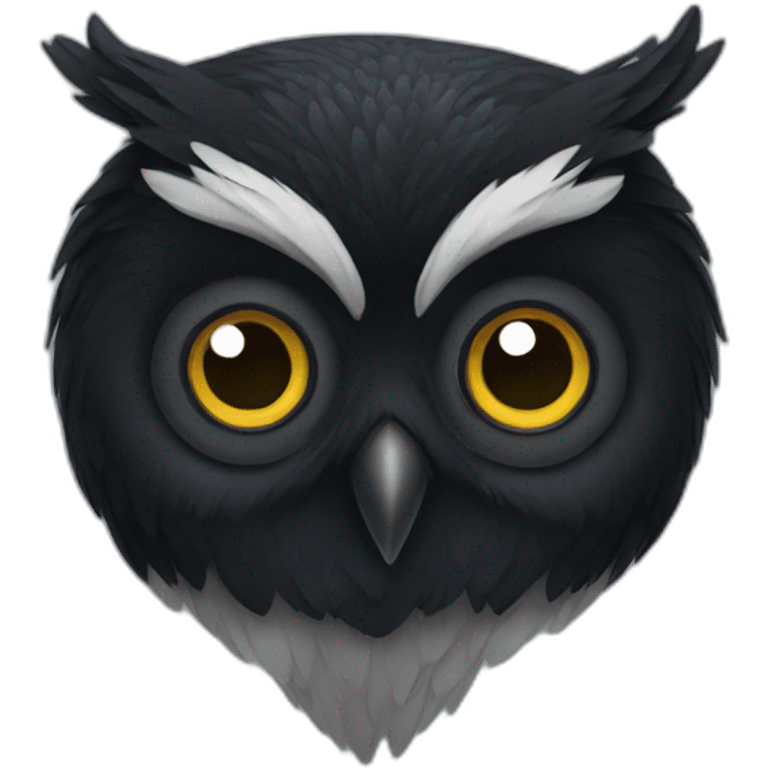 Black owl emoji