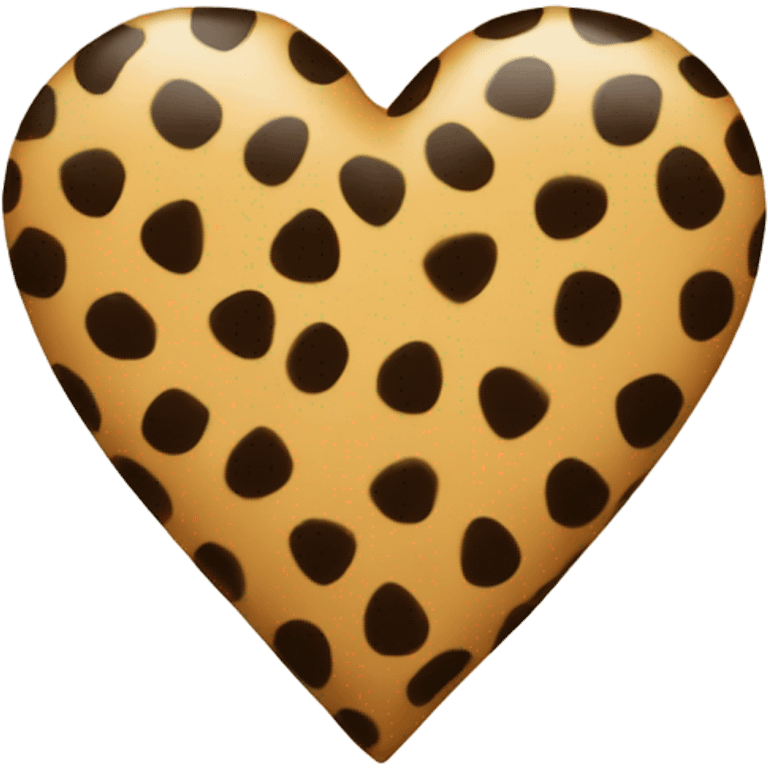 cheetah print heart emoji