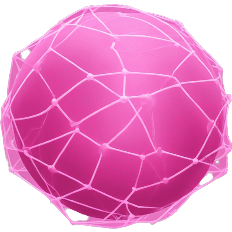 Pink and light pink connected network globe   emoji