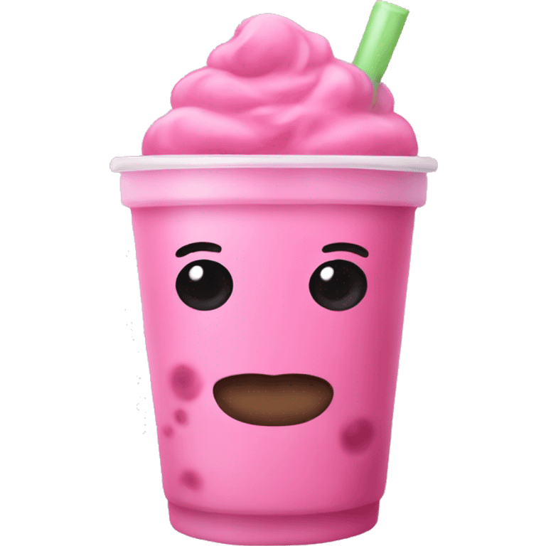 Pink boba emoji