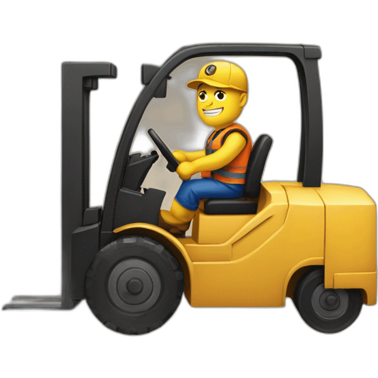 Warhammer driving a forklift emoji