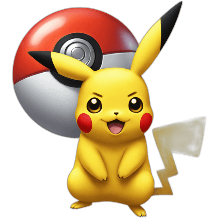 pikachu with pokeball emoji