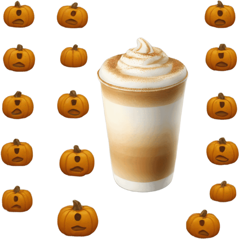 Realistic pumpkin latte emoji