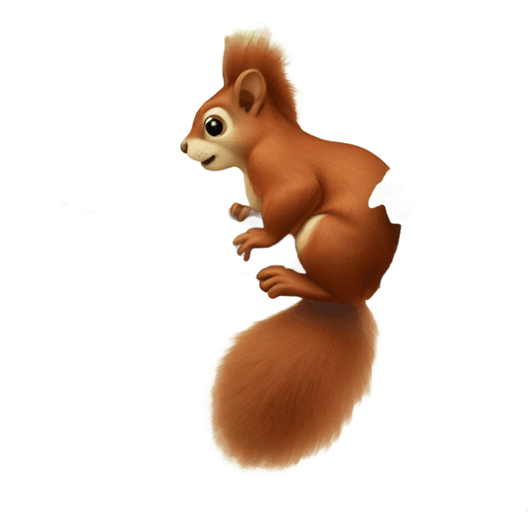 Red squirrel in a tree emoji