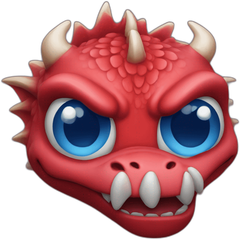 face red dragon with blue eyes emoji