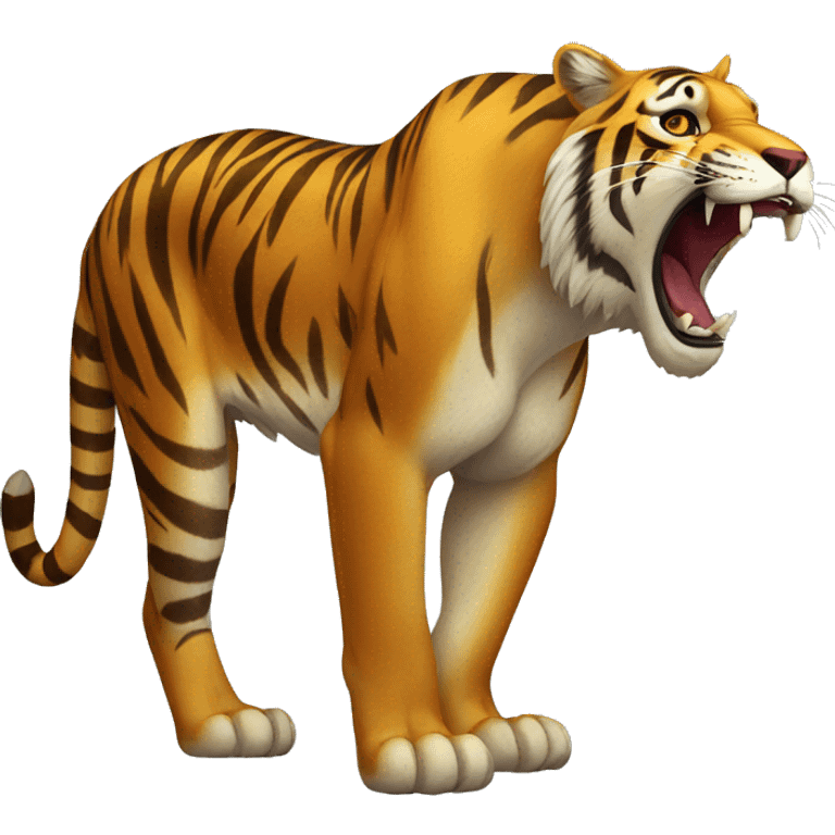 saber toothed tiger full body emoji