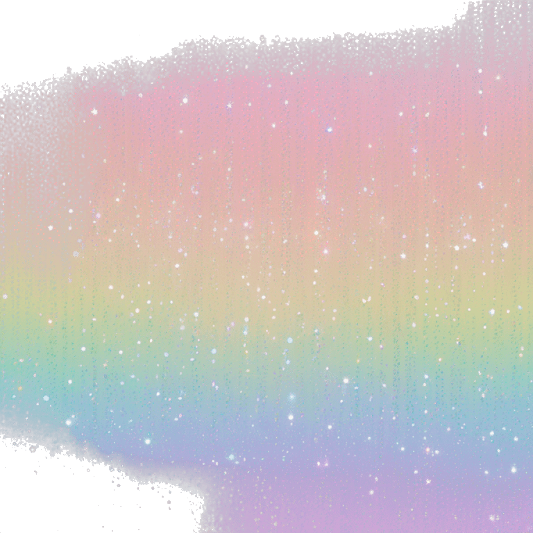 Shiny Iridescent Pastel Glittery Sparkle Rainbow emoji