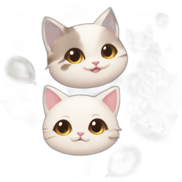 Cute kitten party emoji