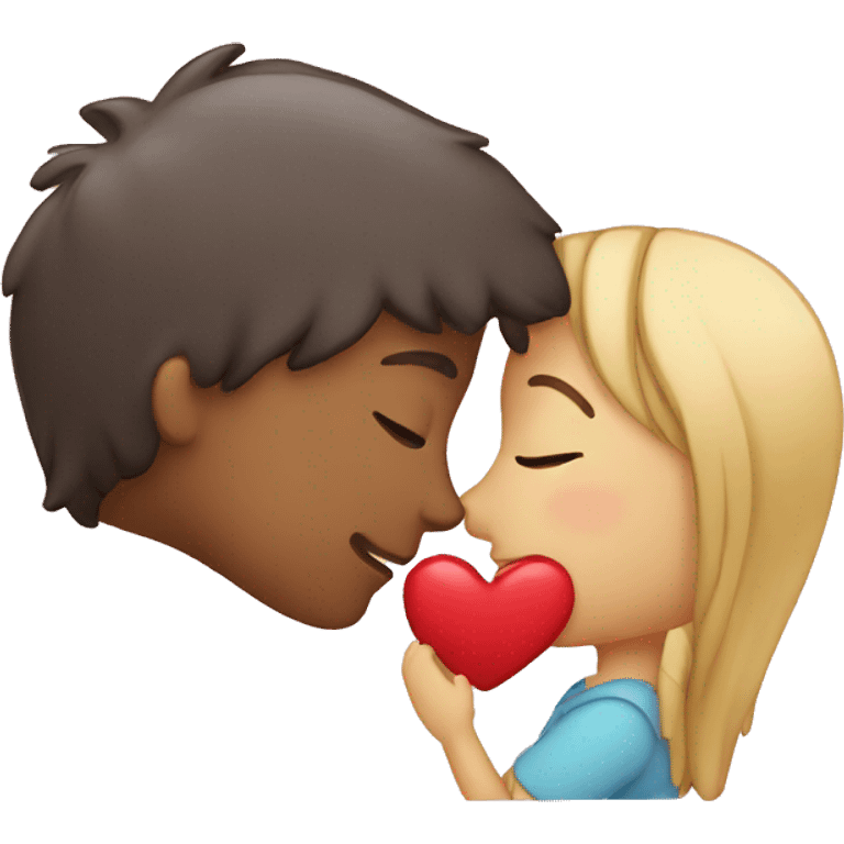 A kiss with a heart emoji