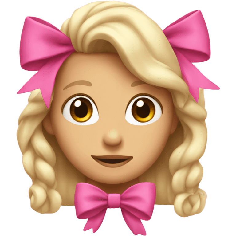 Pink bow emoji