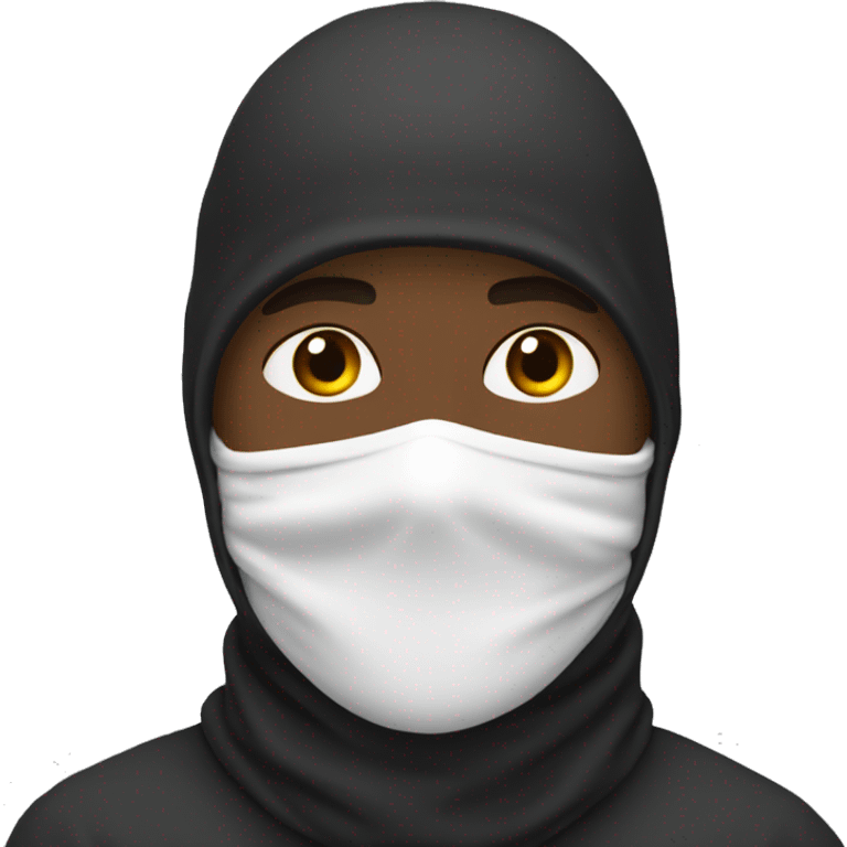 Hombre con un balaclava blanco  emoji