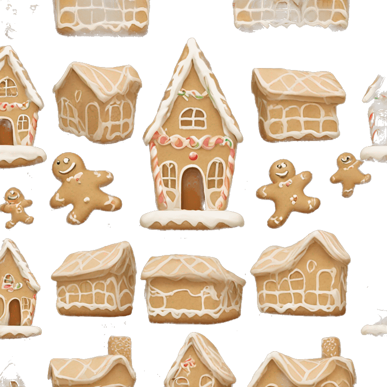 Beige gingerbread house emoji