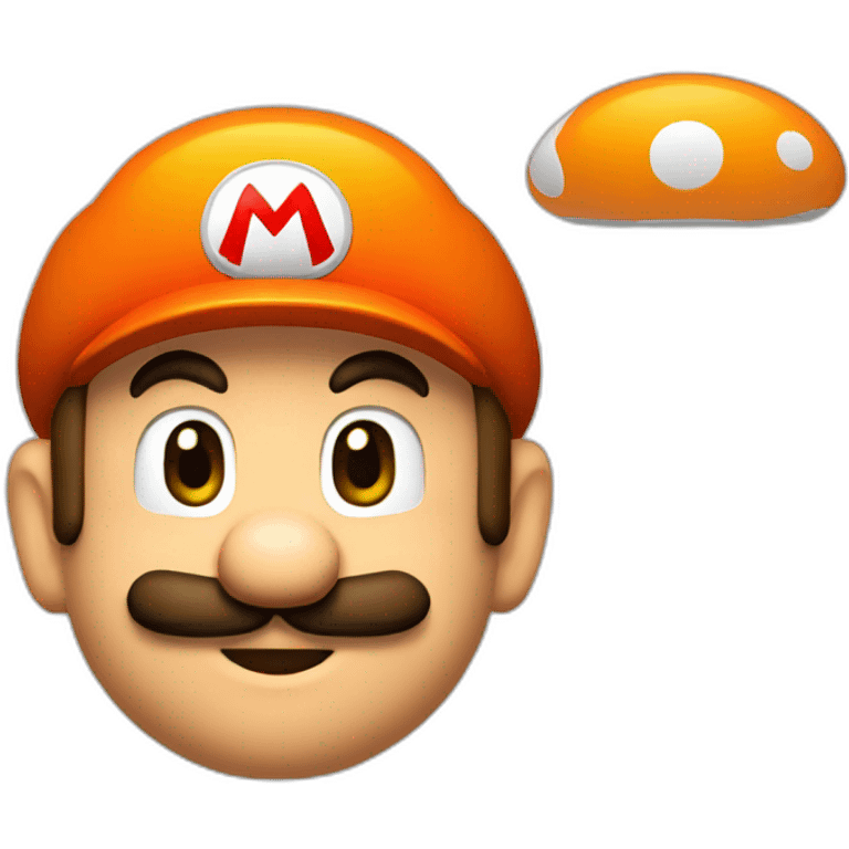 mario in orange circle emoji