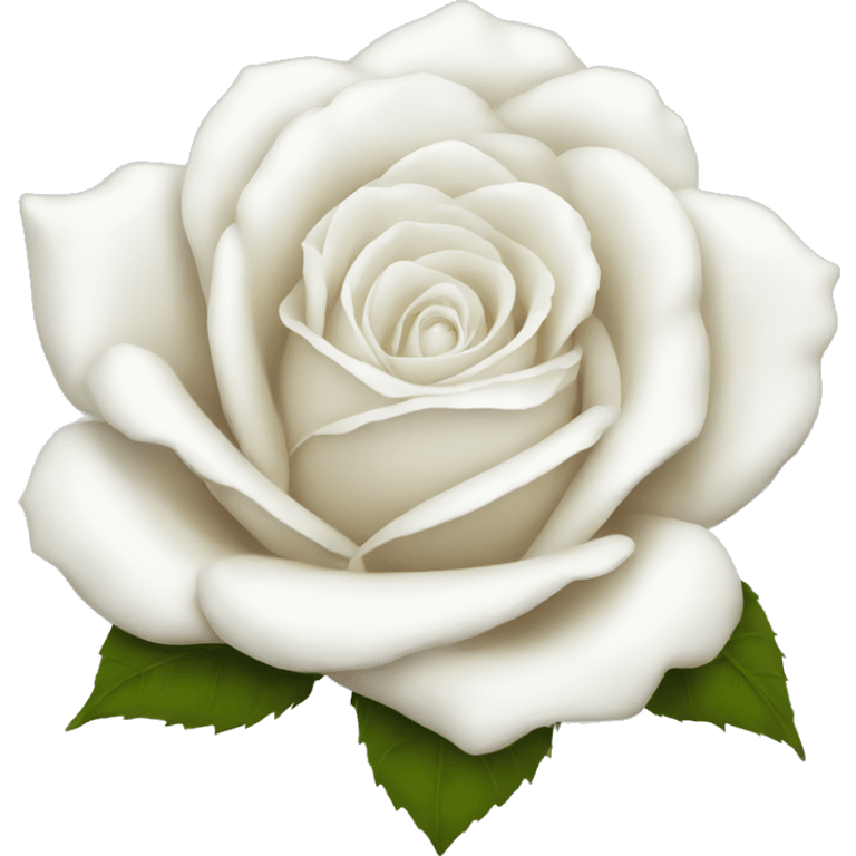 White rose Flower  emoji