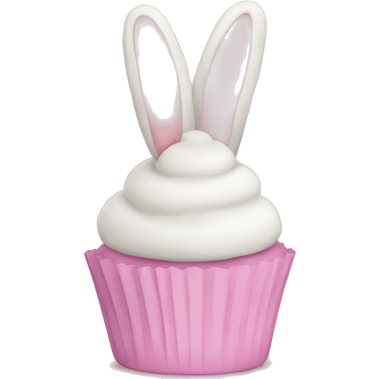 Easter white light pink cupcake emoji