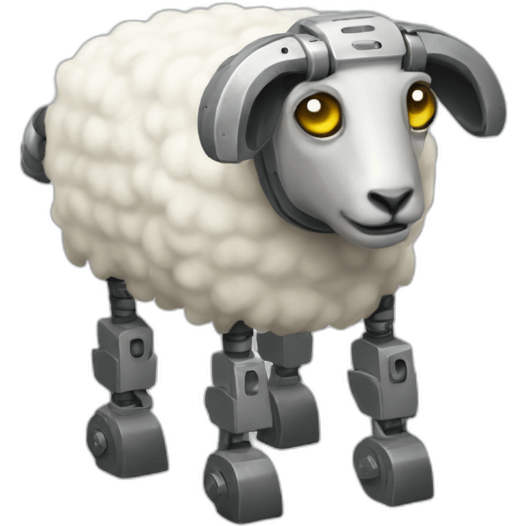 robot sheep riveted emoji