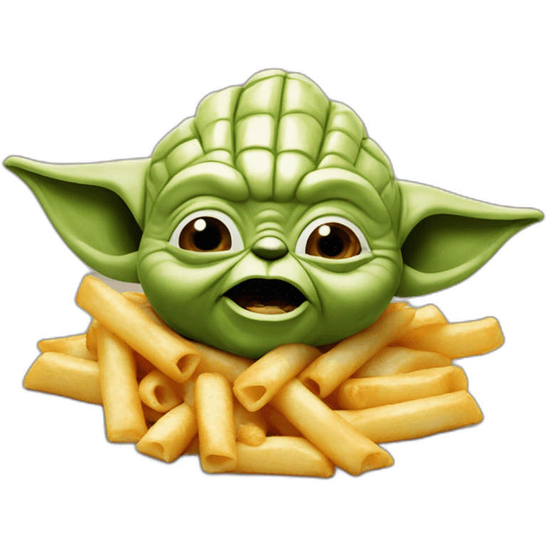 Yoda mangé poutine emoji