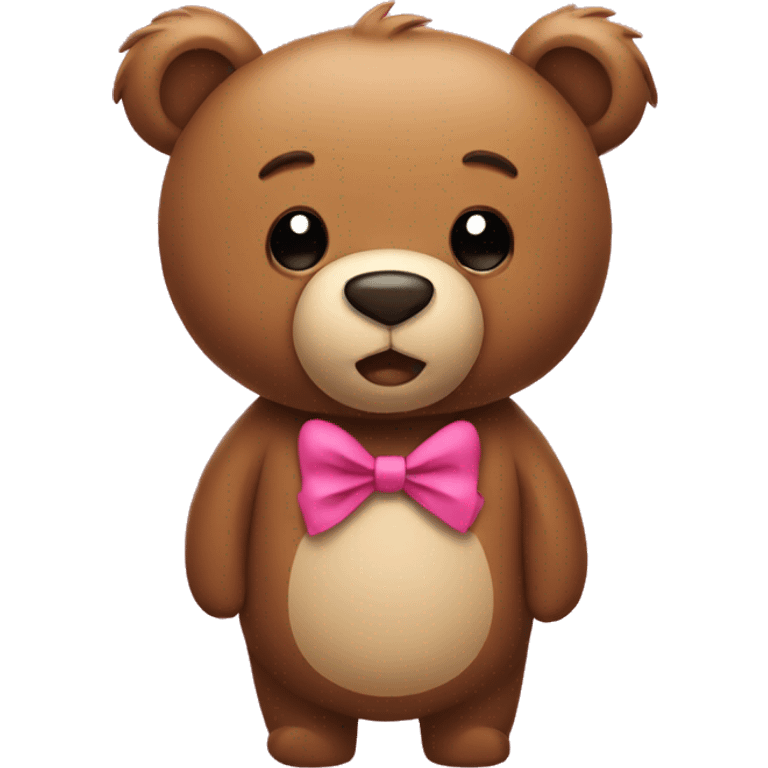 Bear with bow  emoji