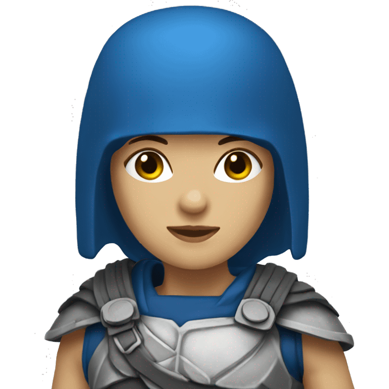 White Female blue spartan emoji