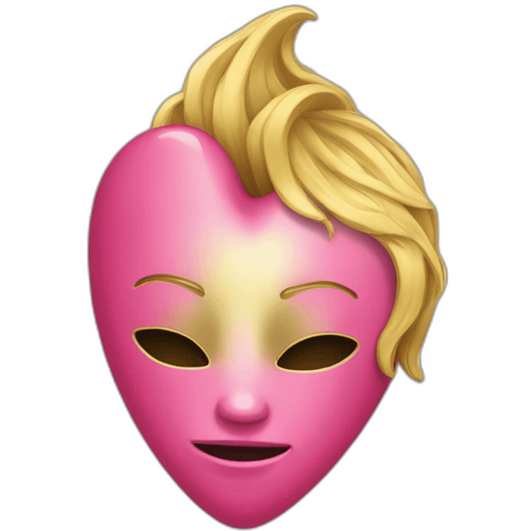 Coeur avec un masque emoji