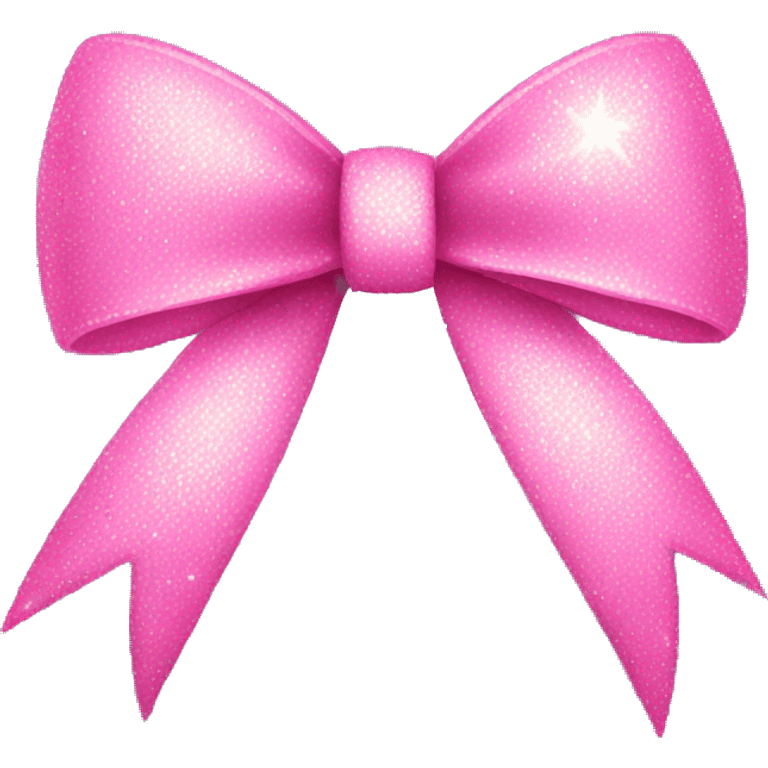 Pink sparkly bow emoji