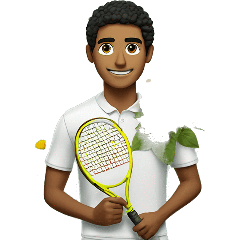 Tennis Player Carlos Alcaraz with Sunflowers emoji