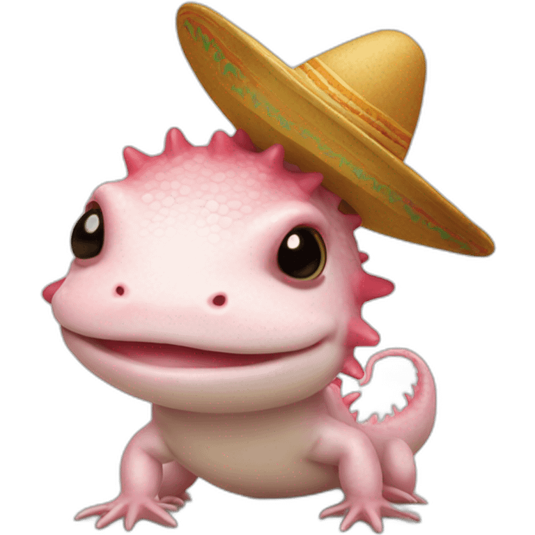 Axolotl with a sombrero emoji