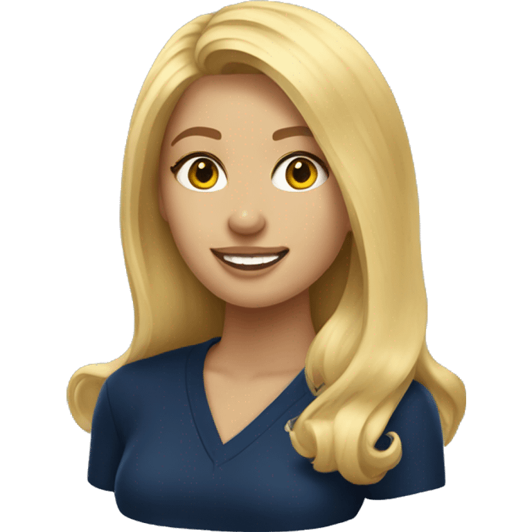 University of Michigan blonde girl  emoji