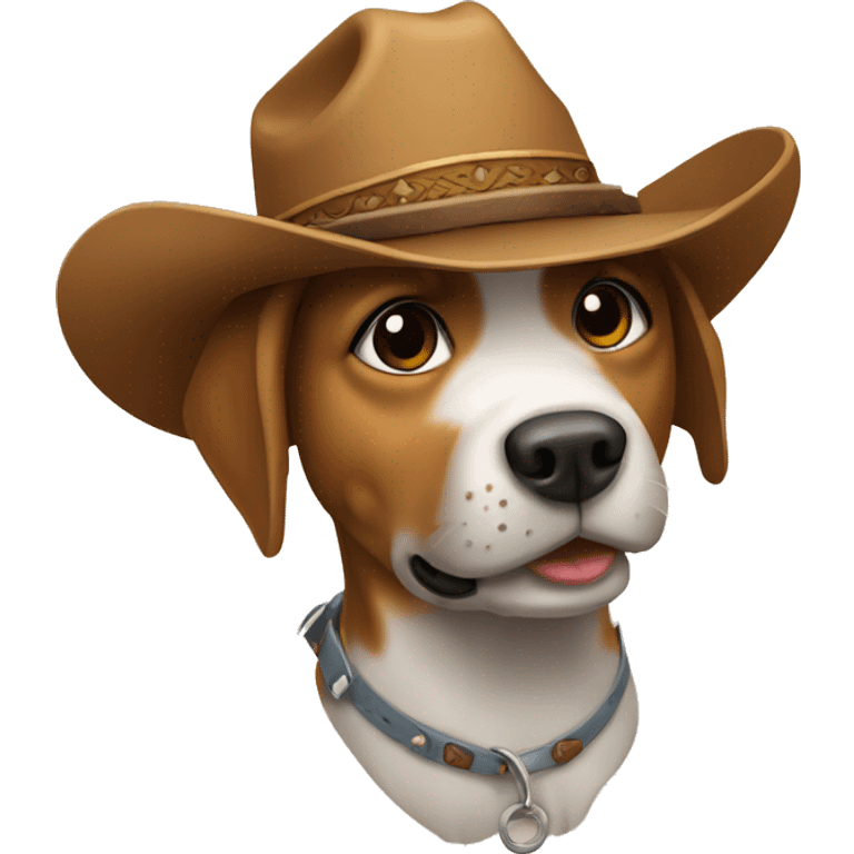 Dog with cowboy hat emoji