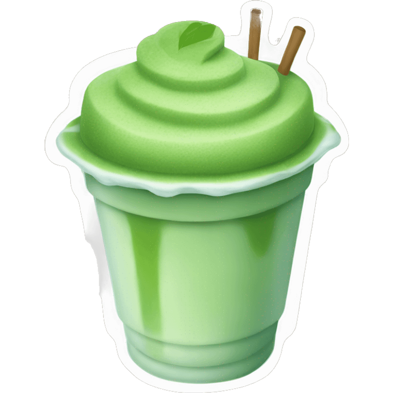 Iced Matcha cup emoji