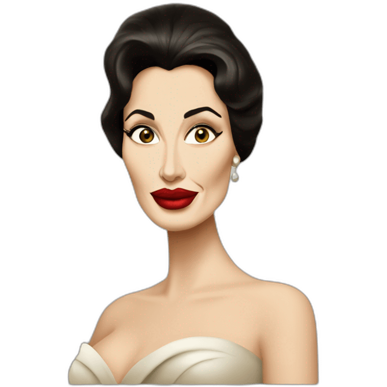 Angelina Jolie as Maria Callas emoji