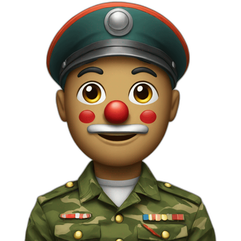 clown in military uniform emoji