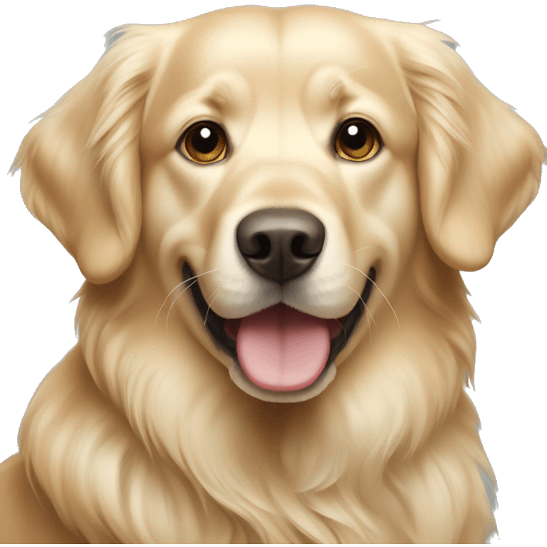 Cream color golden retriever  emoji