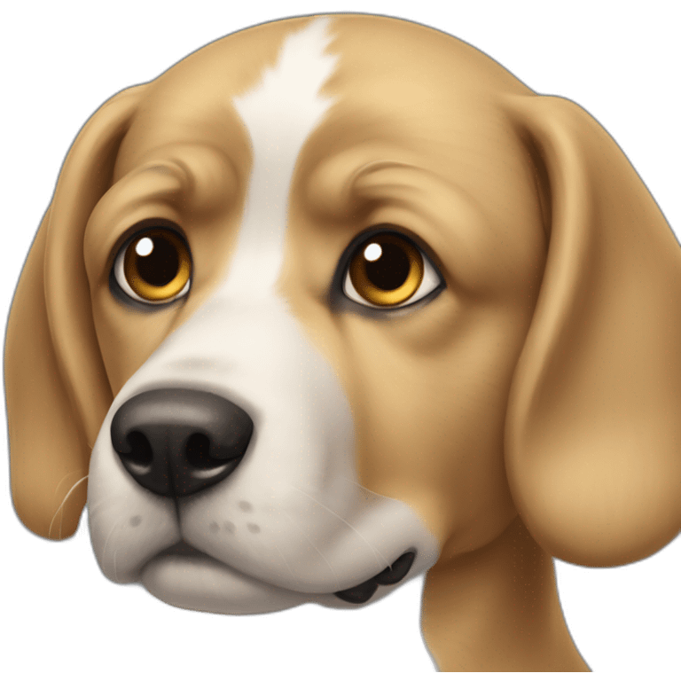 Chien qui cache ses yeux emoji