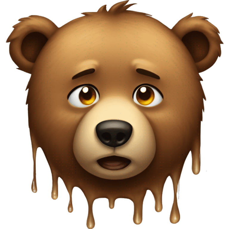 the bear is crying tears emoji