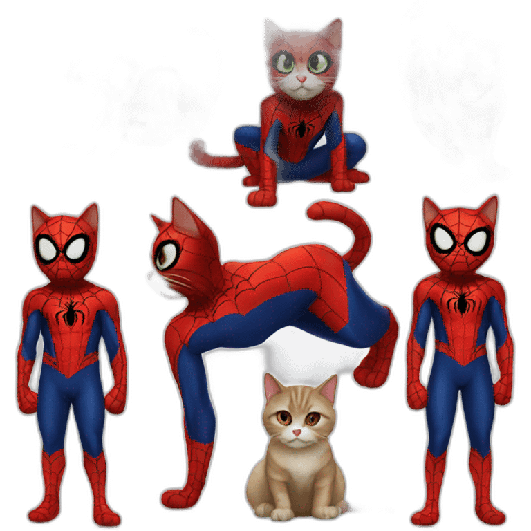 Cat wearing a Spiderman dress  emoji