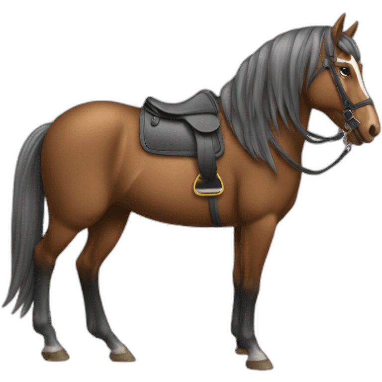 Cheval sur un cheval emoji