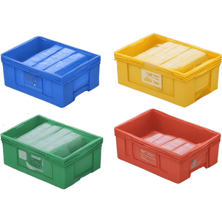 stackable plastic box euro emoji