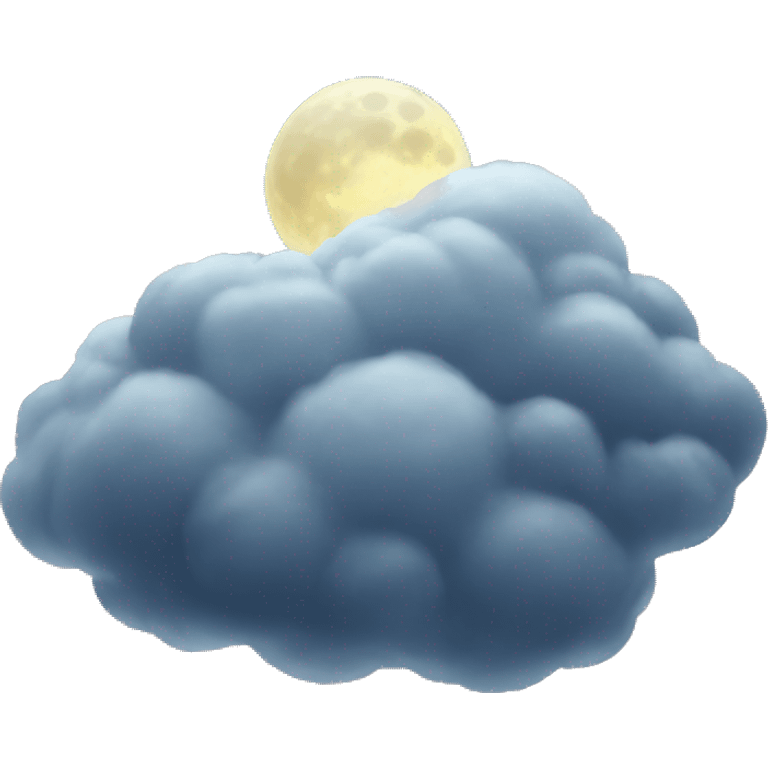 moon between clouds emoji