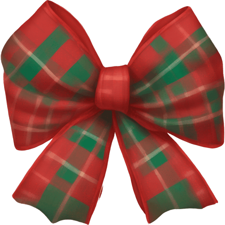 Red plaid bow emoji