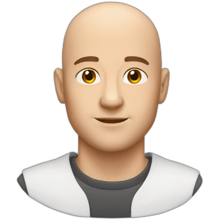 man shaved head caucasian 50 emoji