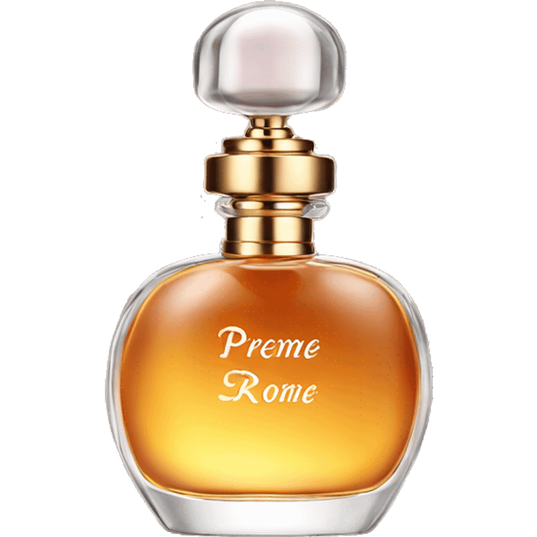 perfume bottle with amber romance written on it emoji