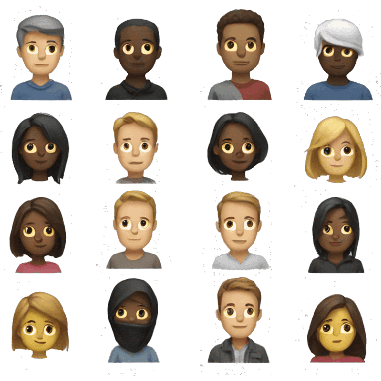 a group of faceless people emoji