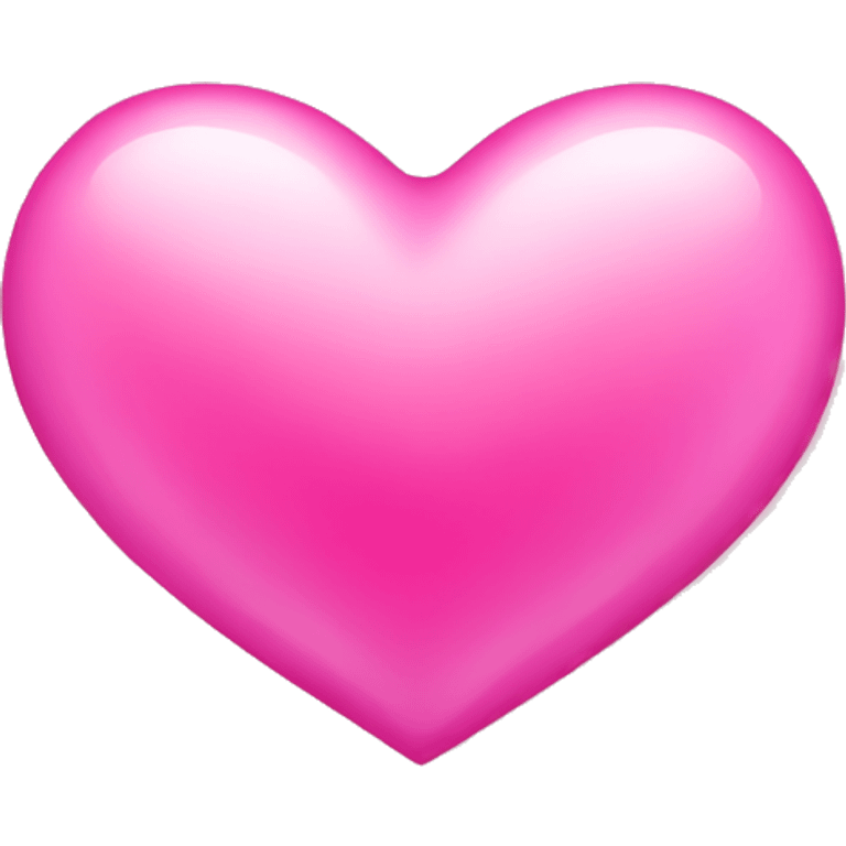 Shiny pink heart emoji