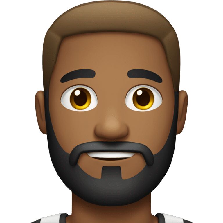 black-bearded guy with cut hiar style emoji