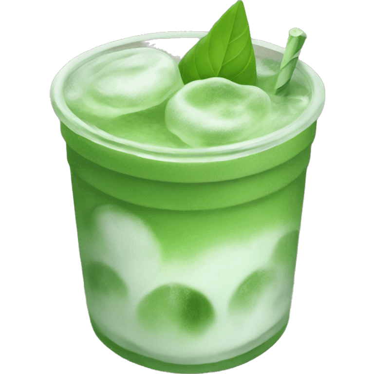 Iced matcha emoji