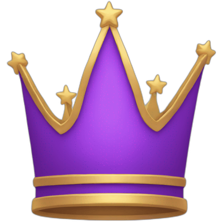 Purple star crown emoji