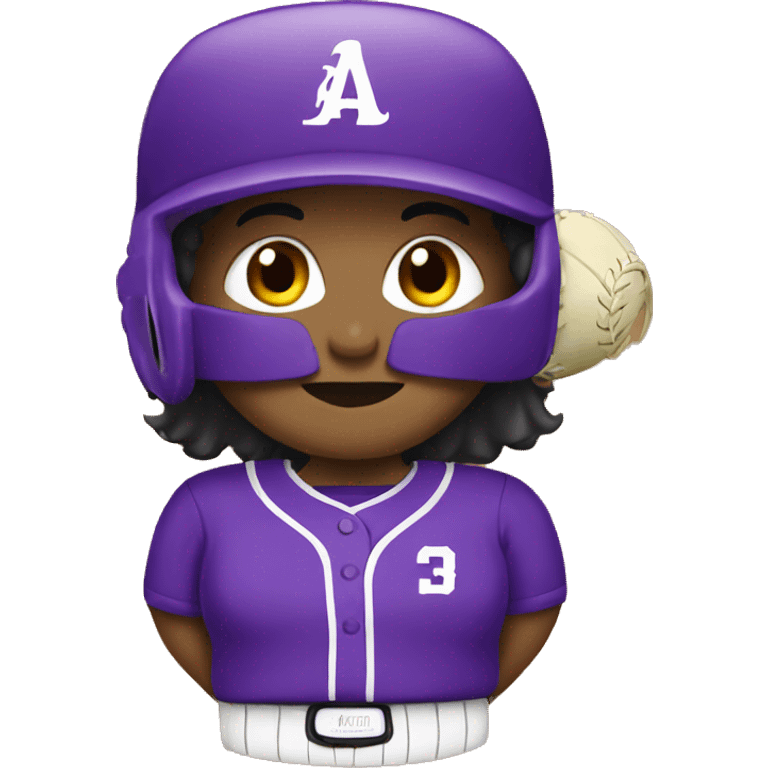 purple softball  emoji